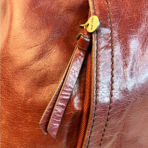 Vintage HOBO “Lennon” Deep Burgundy Leather Satchel w/ Tassel - Picture 3 of 14